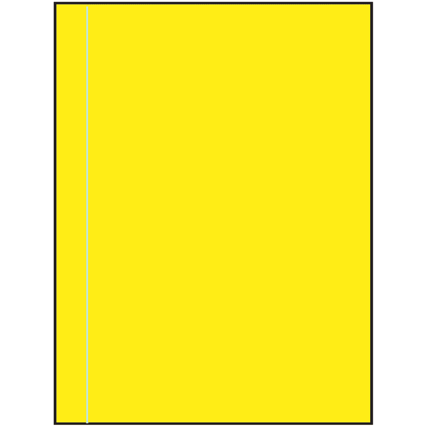 8.5" x 11" Fluorescent Yellow Rectangular Sheet Labels