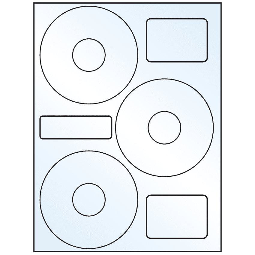 4.52" x 4.52" Crystal Clear Sheet Labels