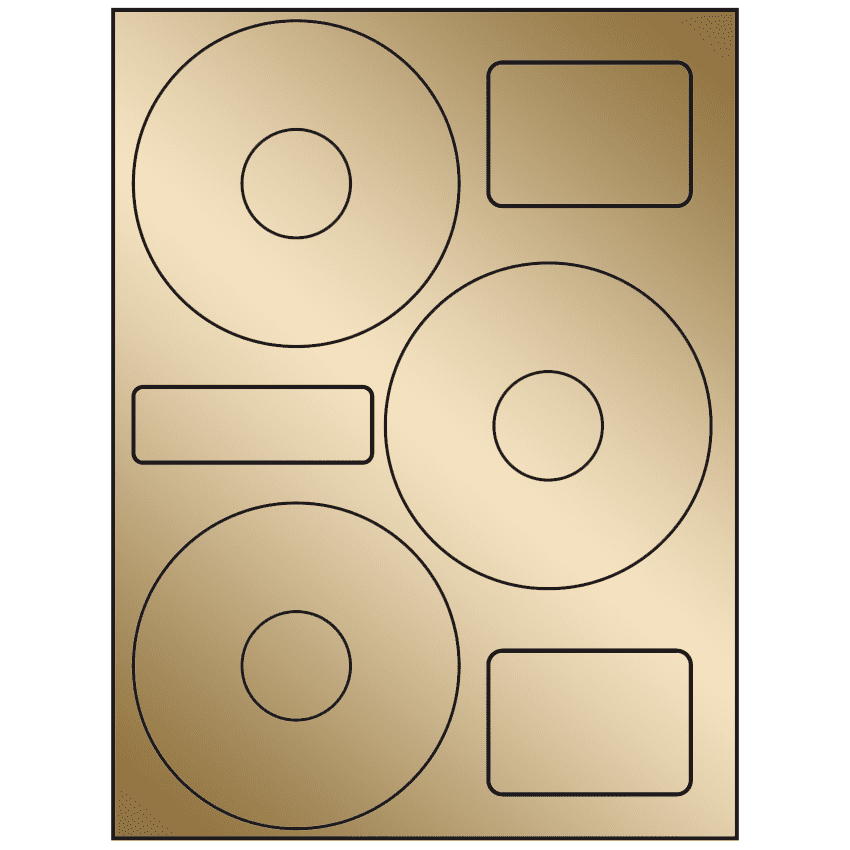 4.52" x 4.52" Gold Foil Sheet Labels