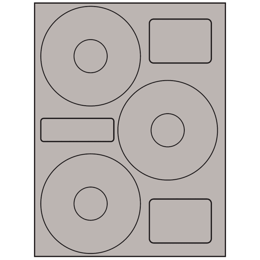 4.52" x 4.52" Gray Sheet Labels
