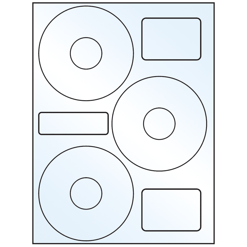 4.52" x 4.52" White Mid Gloss Sheet Labels