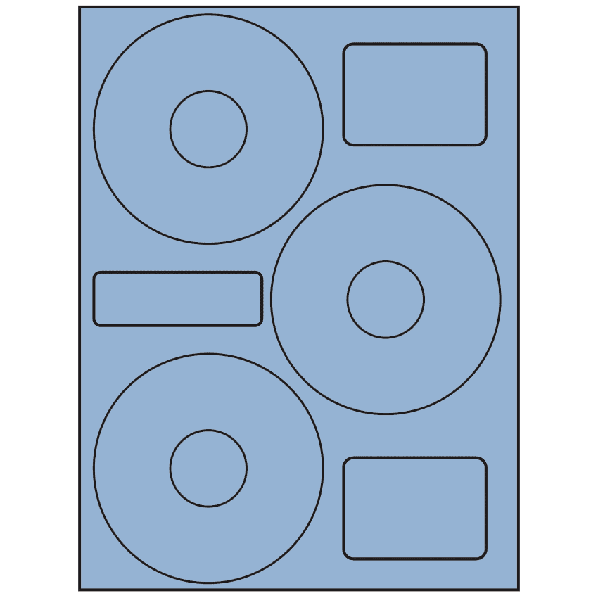 4.52" x 4.52" Pastel Blue Sheet Labels