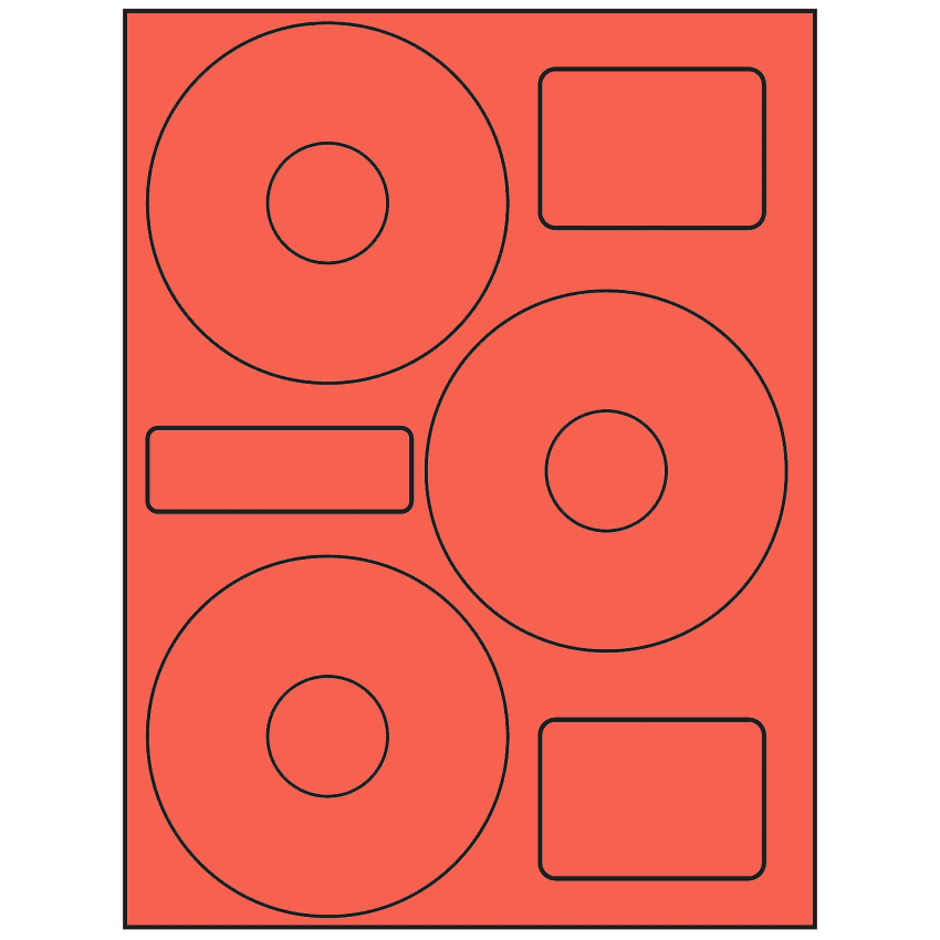 4.52" x 4.52" Red Sheet Labels