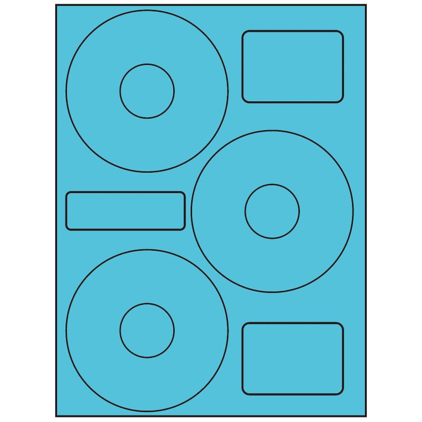 4.52" x 4.52" Turquoise Sheet Labels