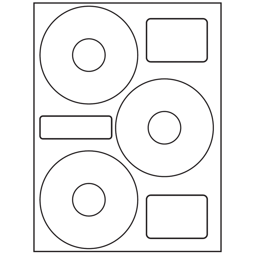 4.52" x 4.52" White Polyester Sheet Labels