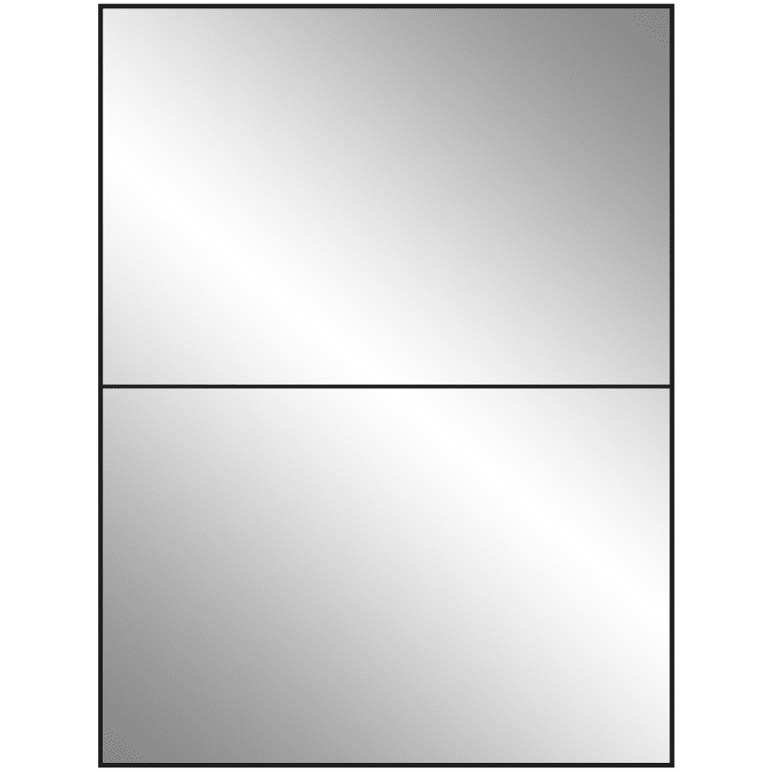 8.5" x 5.5" Silver Foil Rectangular Sheet Labels (2-UP)