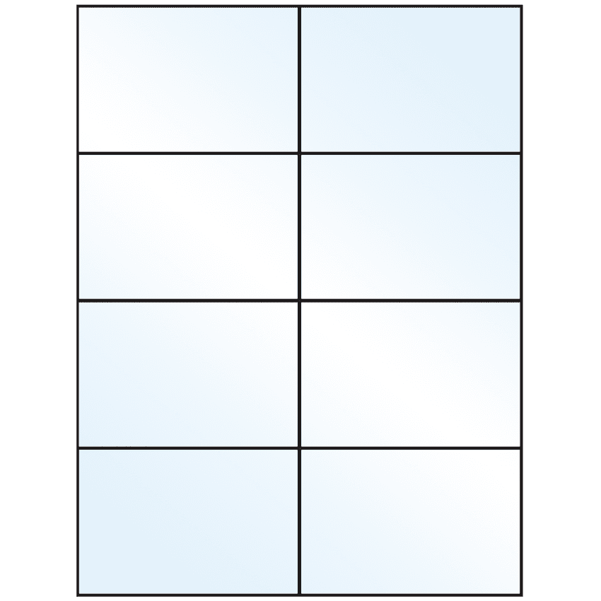 4.25" x 2.75" Crystal Clear Rectangular Sheet Labels