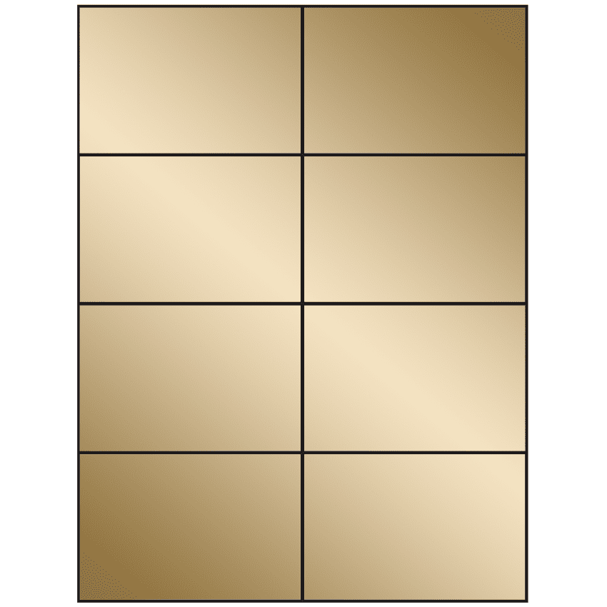 4.25" x 2.75" Gold Foil Rectangular Sheet Labels