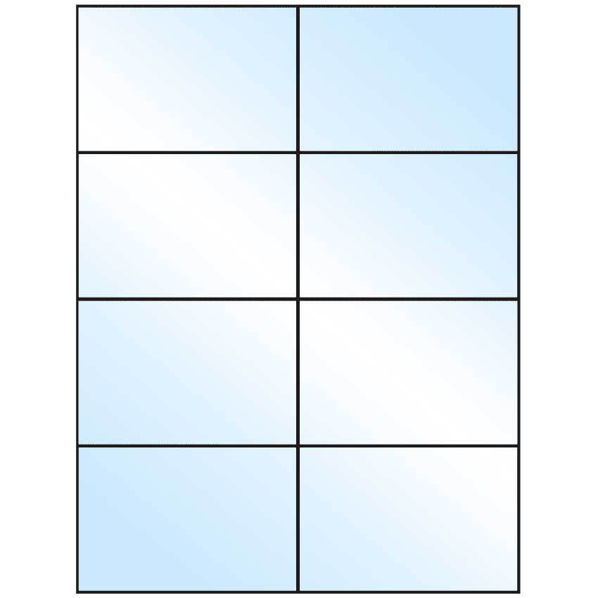 4.25" x 2.75" White Premium High Gloss Rectangular Sheet Labels