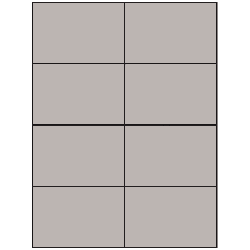 4.25" x 2.75" Gray Rectangular Sheet Labels