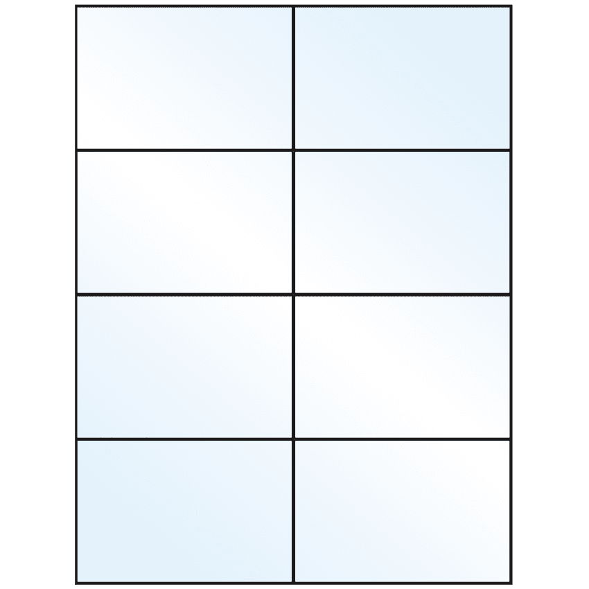 4.25" x 2.75" White Mid Gloss Rectangular Sheet Labels