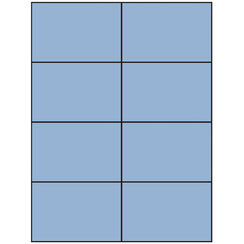 4.25" x 2.75" Pastel Blue Rectangular Sheet Labels