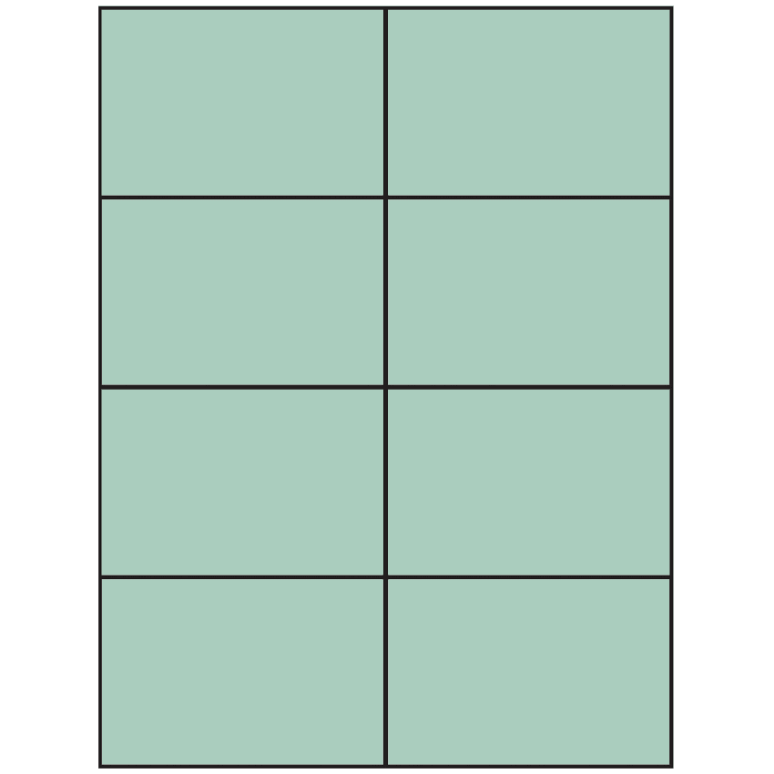 4.25" x 2.75" Pastel Green Rectangular Sheet Labels