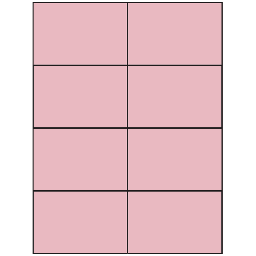 4.25" x 2.75" Pastel Pink Rectangular Sheet Labels