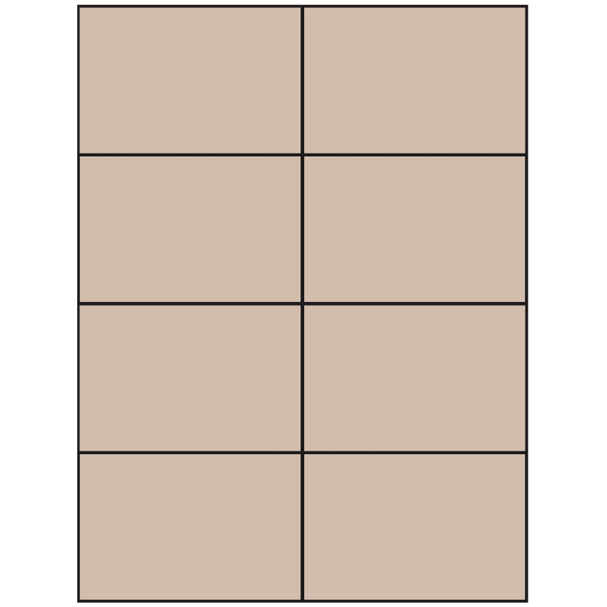 4.25" x 2.75" Pastel Tan Rectangular Sheet Labels
