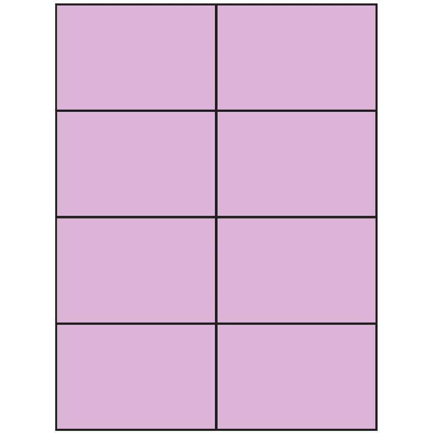 4.25" x 2.75" Pastel Purple Rectangular Sheet Labels