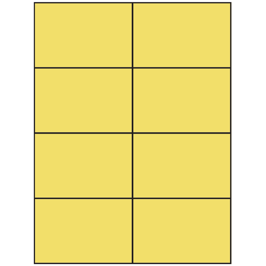 4.25" x 2.75" Pastel Yellow Rectangular Sheet Labels