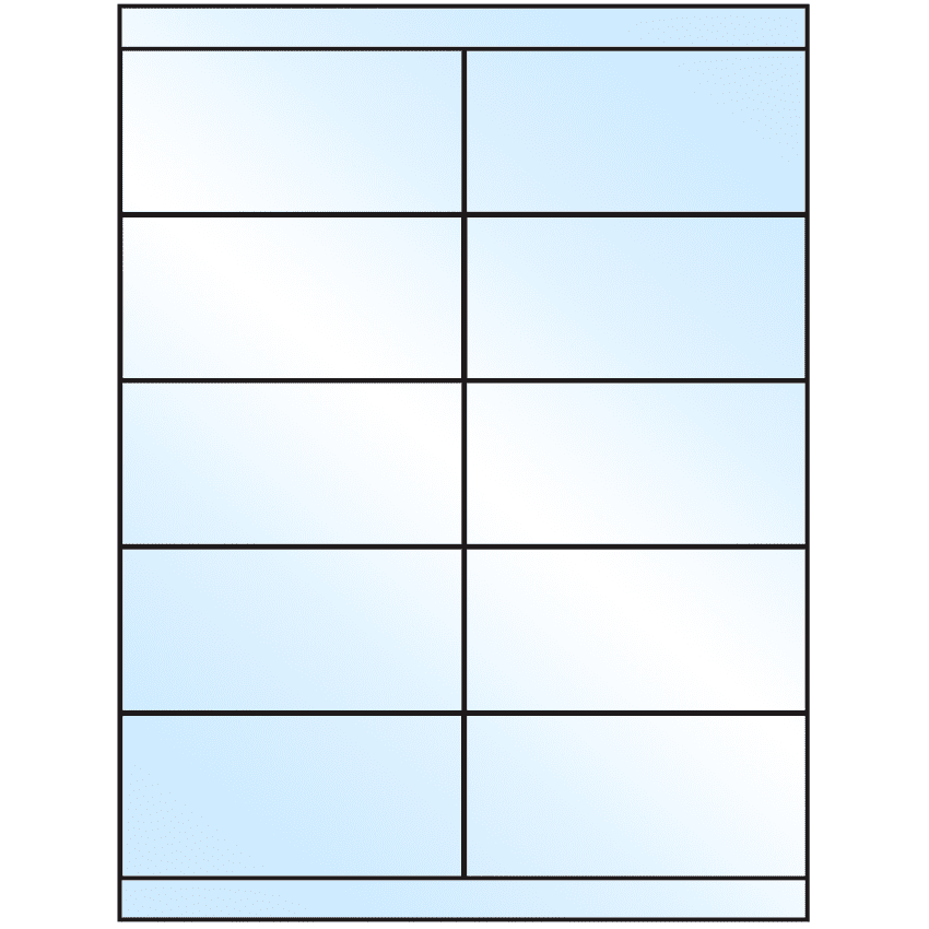 4.25" x 2" White Premium High Gloss Rectangular Sheet Labels