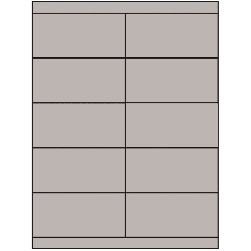 4.25" x 2" Gray Rectangular Sheet Labels