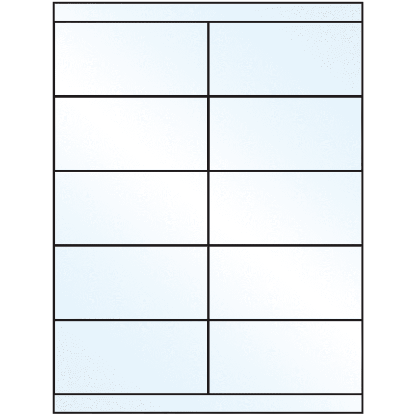 4.25" x 2" White Mid Gloss Rectangular Sheet Labels