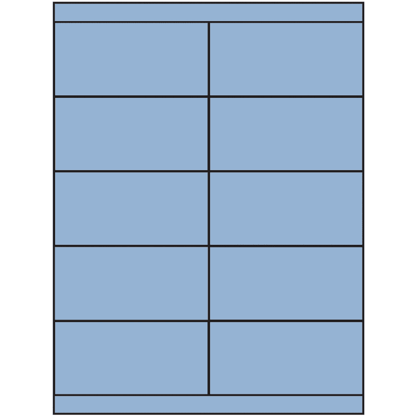 4.25" x 2" Pastel Blue Rectangular Sheet Labels
