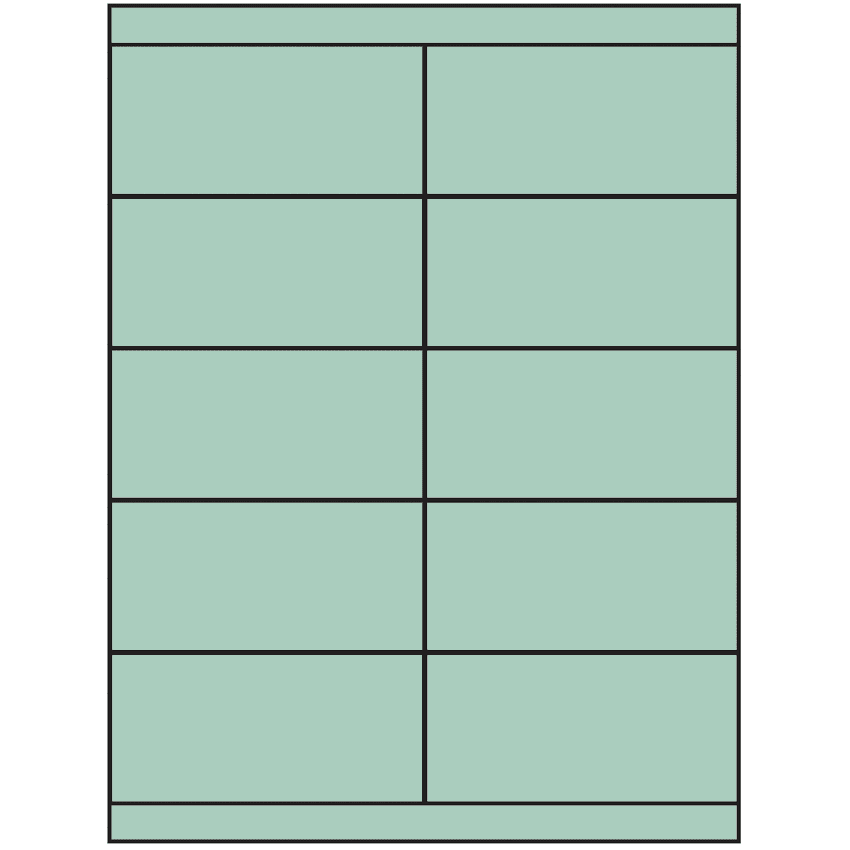 4.25" x 2" Pastel Green Rectangular Sheet Labels