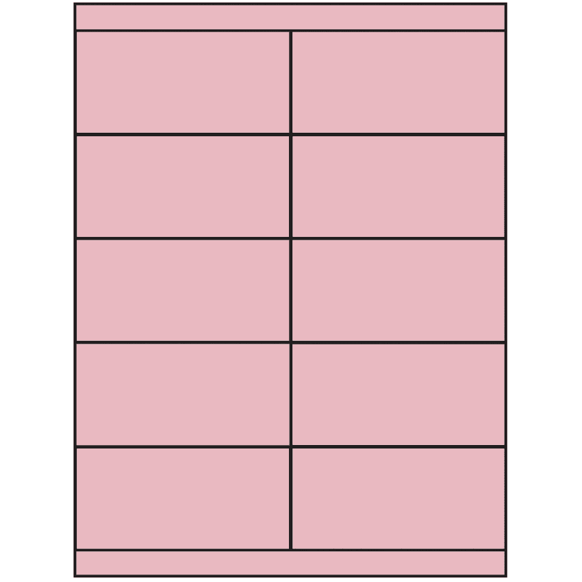 4.25" x 2" Pastel Pink Rectangular Sheet Labels