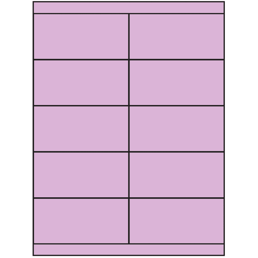 4.25" x 2" Pastel Purple Rectangular Sheet Labels