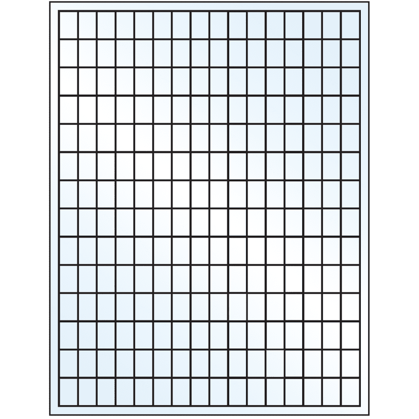 0.5" x 0.75" Crystal Clear Rectangular Sheet Labels
