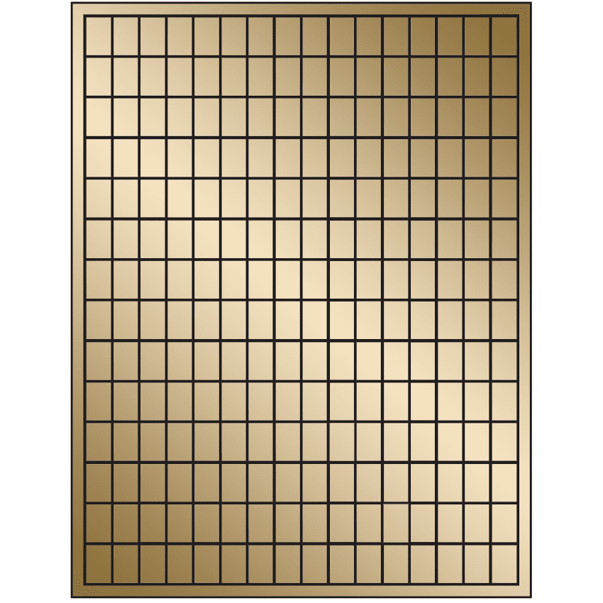 0.5" x 0.75" Gold Foil Rectangular Sheet Labels