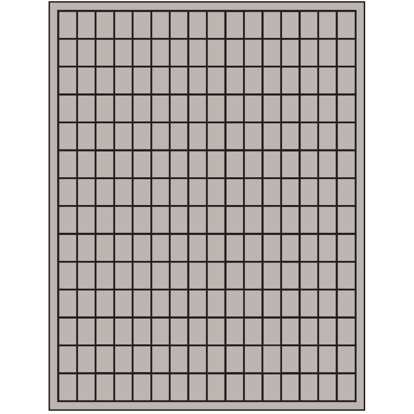 0.5" x 0.75" Gray Rectangular Sheet Labels