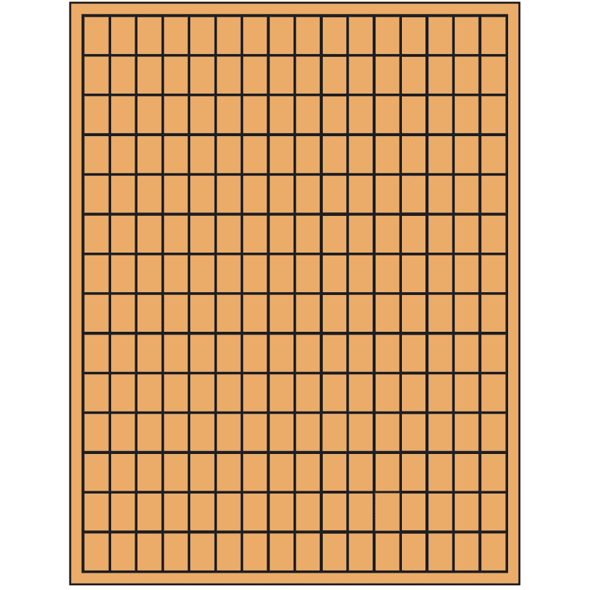 0.5" x 0.75" Pastel Orange Rectangular Sheet Labels