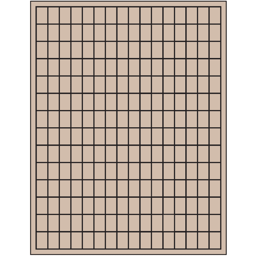 0.5" x 0.75" Pastel Tan Rectangular Sheet Labels