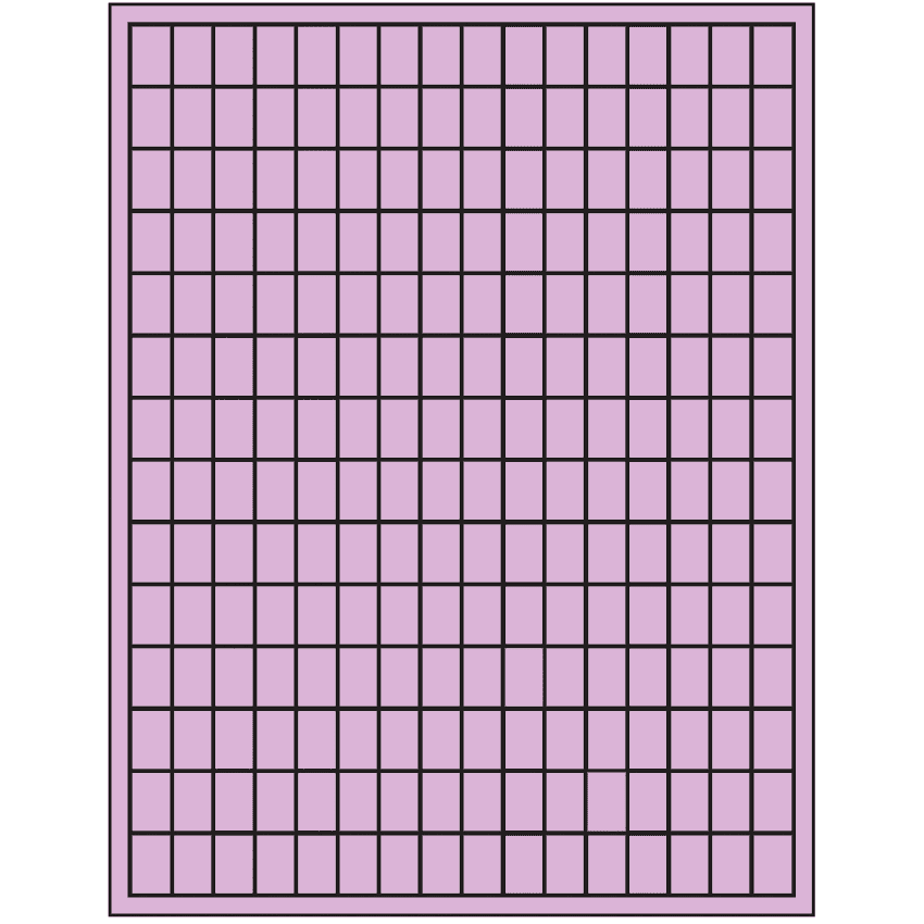 0.5" x 0.75" Pastel Purple Rectangular Sheet Labels