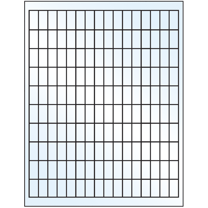 0.5" x 1" Crystal Clear Rectangular Sheet Labels