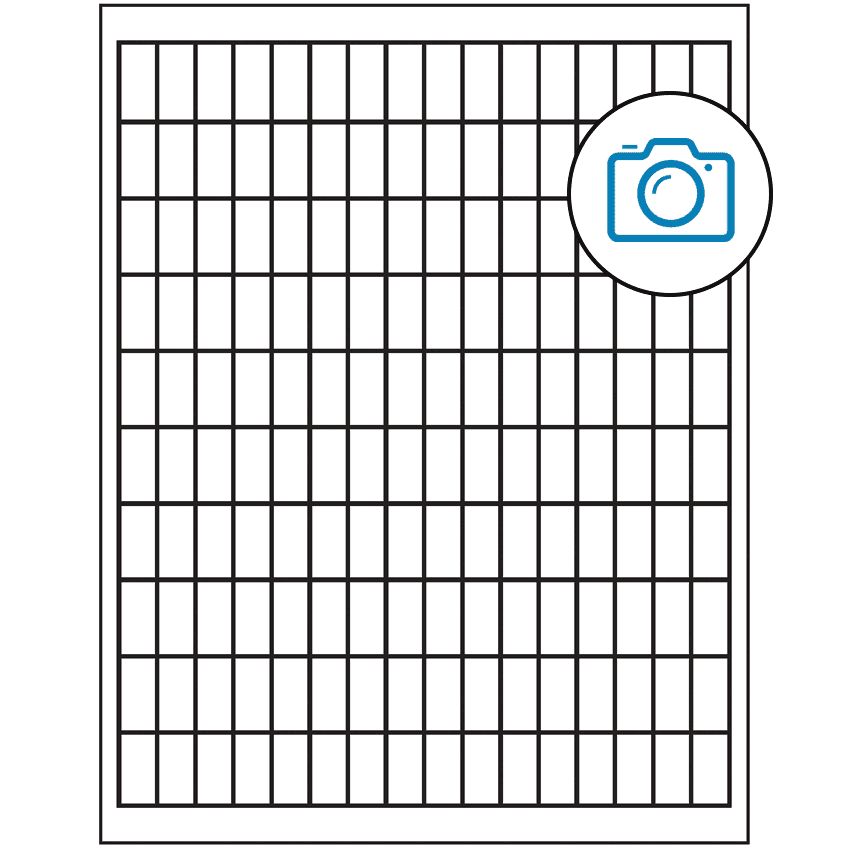 0.5" x 1" Photo Gloss Rectangular Sheet Labels