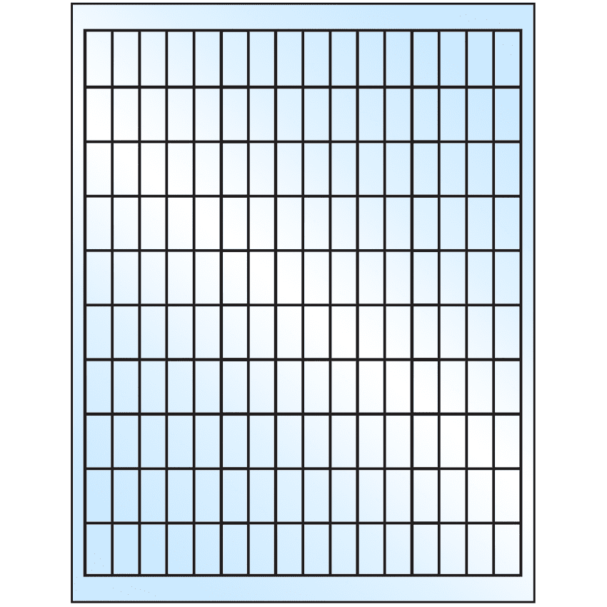 0.5" x 1" White Premium High Gloss Rectangular Sheet Labels