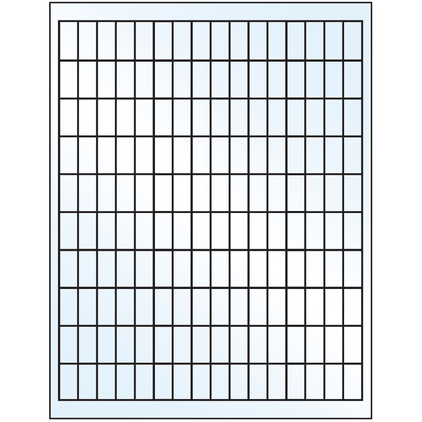 0.5" x 1" White Mid Gloss Rectangular Sheet Labels