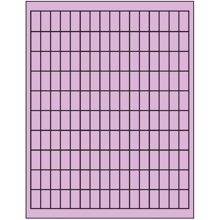 0.5" x 1" Pastel Purple Rectangular Sheet Labels