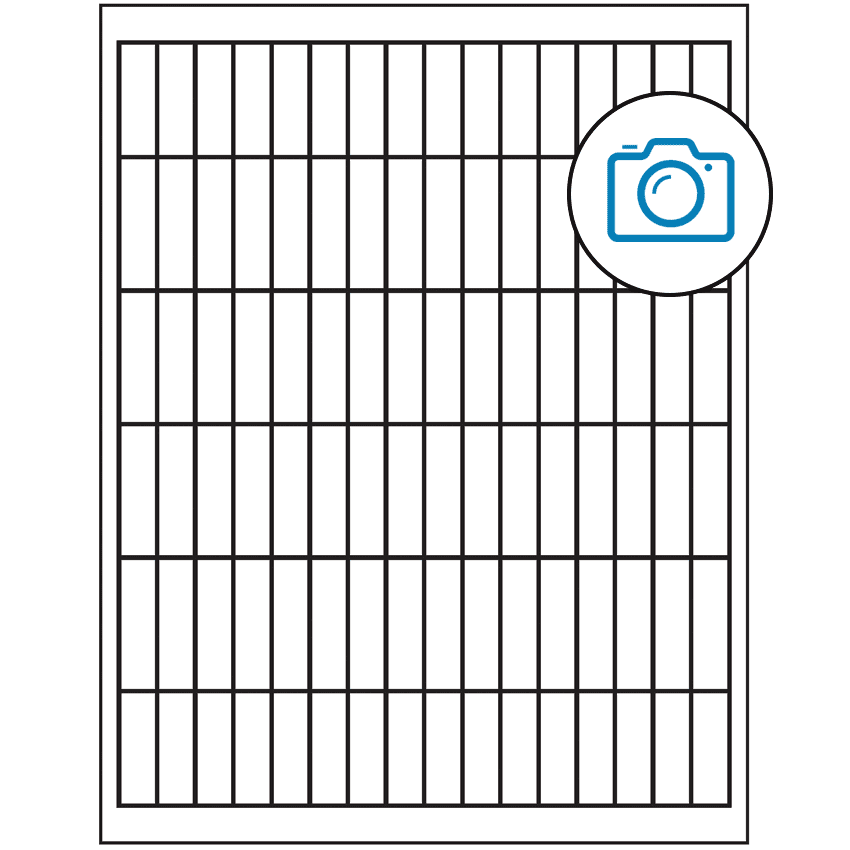 0.5" x 1.75" Photo Gloss Rectangular Sheet Labels