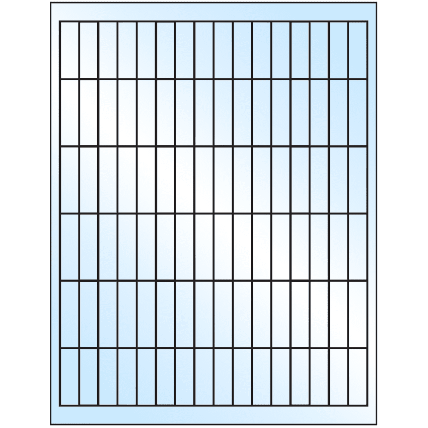 0.5" x 1.75" White Premium High Gloss Rectangular Sheet Labels