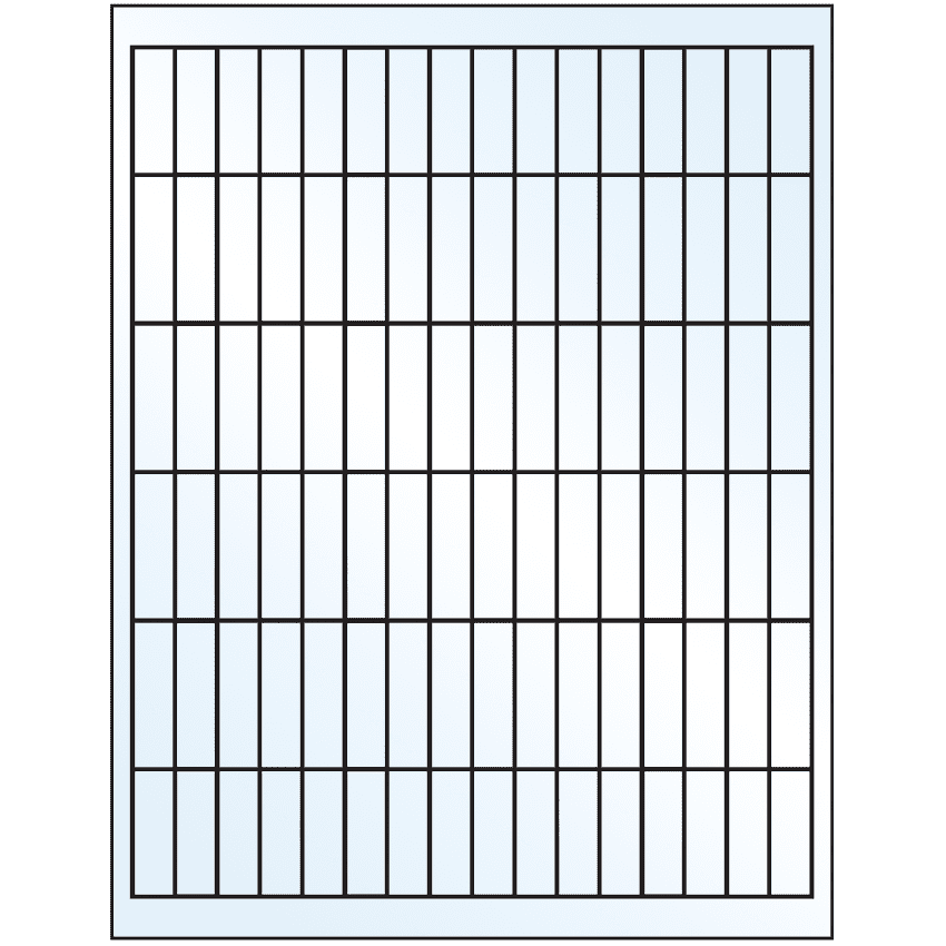 0.5" x 1.75" White Mid Gloss Rectangular Sheet Labels