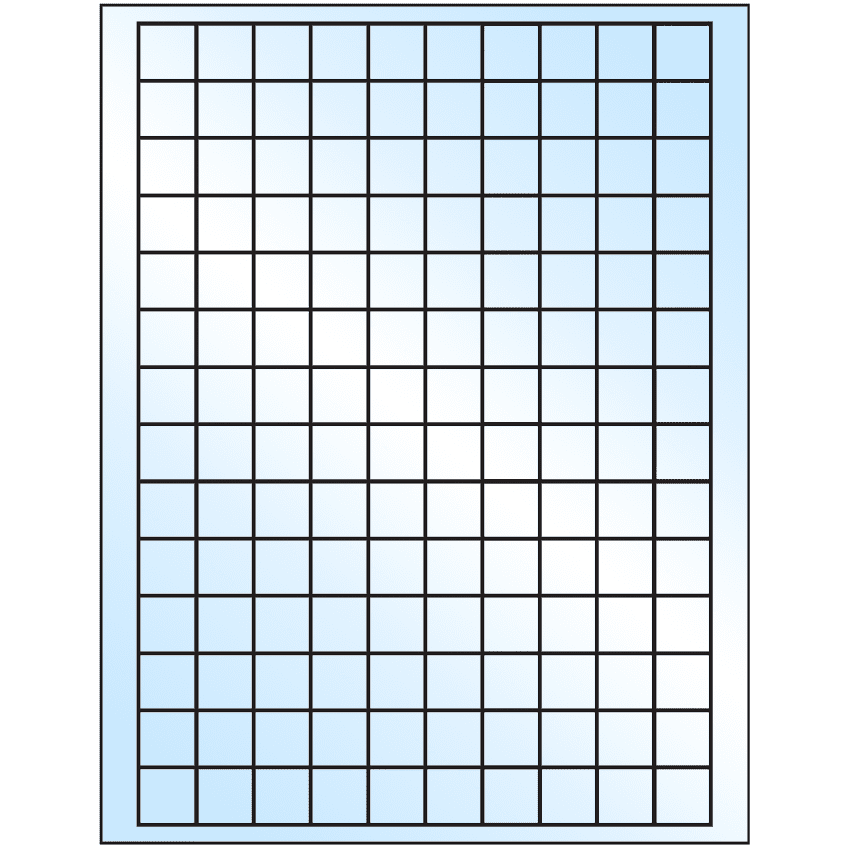 0.75" x 0.75" White Premium High Gloss Square Sheet Labels