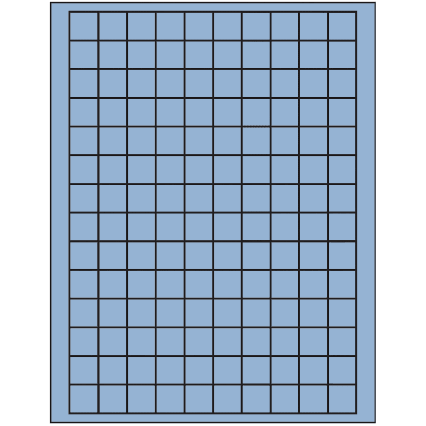 0.75" x 0.75" Pastel Blue Square Sheet Labels