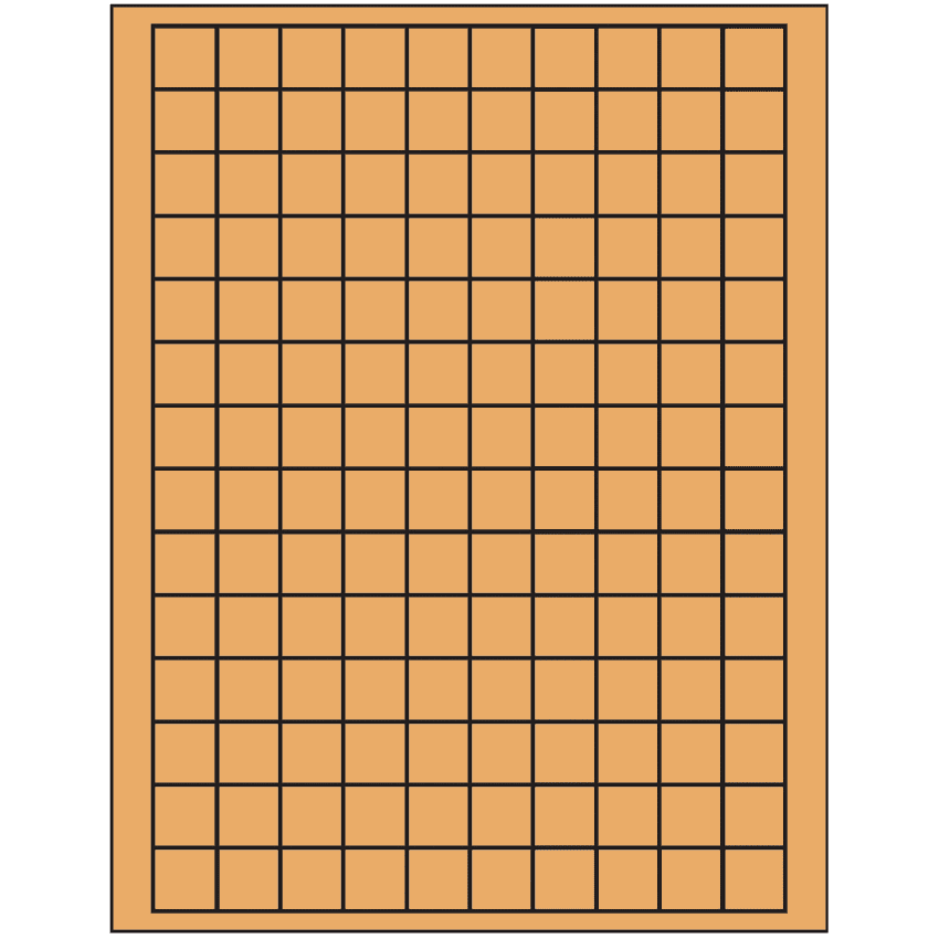 0.75" x 0.75" Pastel Orange Square Sheet Labels