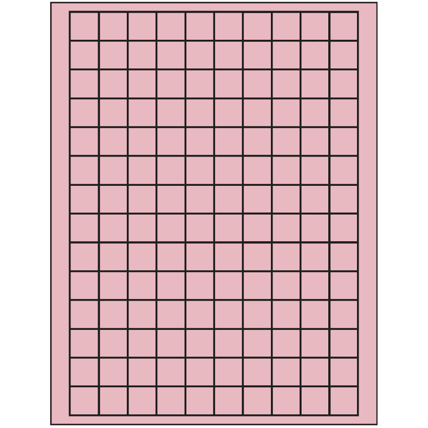 0.75" x 0.75" Pastel Pink Square Sheet Labels