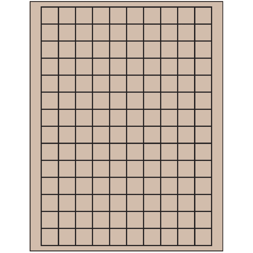 0.75" x 0.75" Pastel Tan Square Sheet Labels