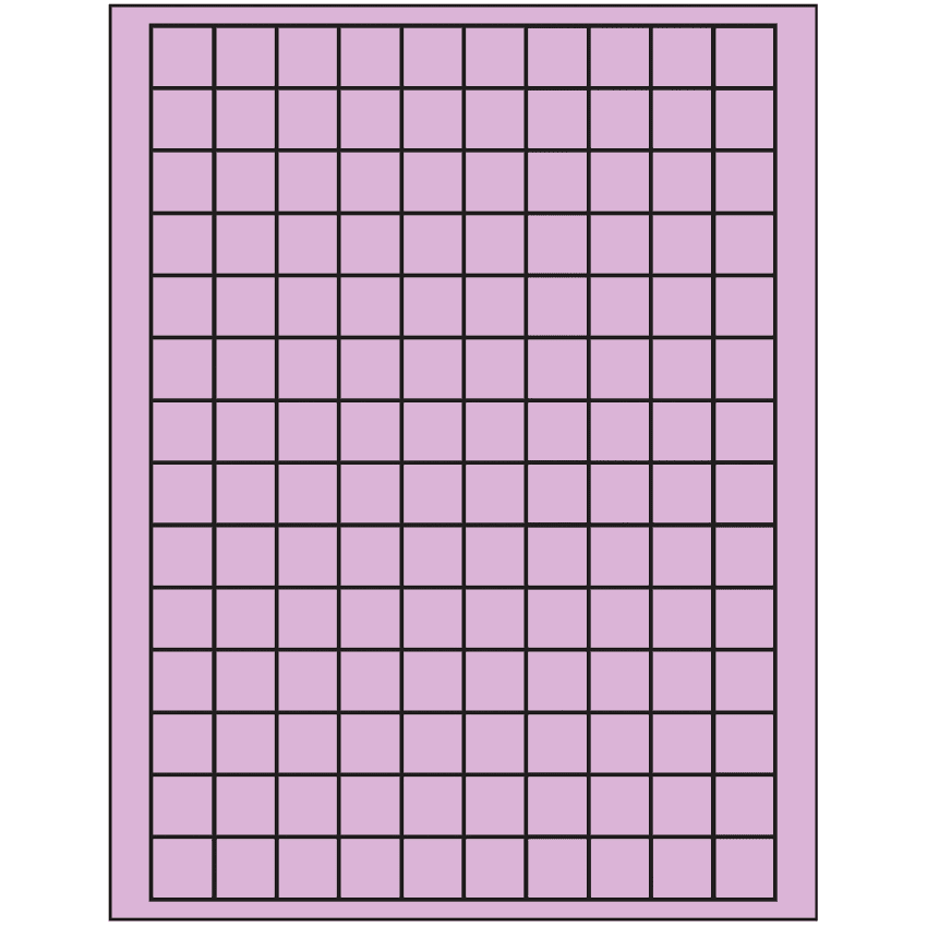 0.75" x 0.75" Pastel Purple Square Sheet Labels
