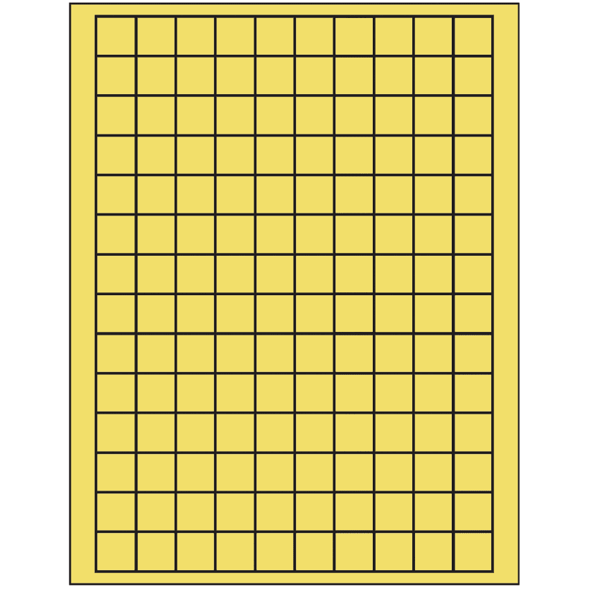 0.75" x 0.75" Pastel Yellow Square Sheet Labels