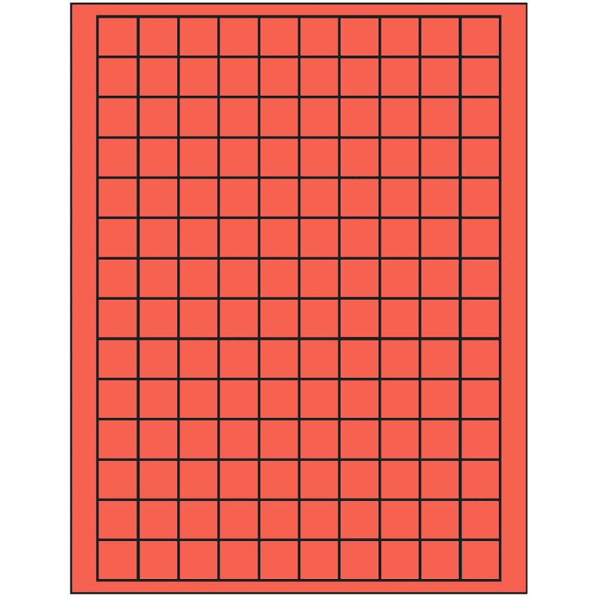 0.75" x 0.75" Red Square Sheet Labels